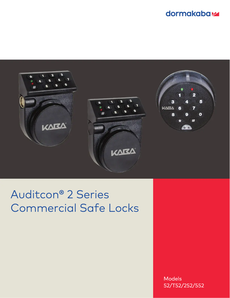 Page 1 de la notice Brochure Dormakaba Auditcon 52