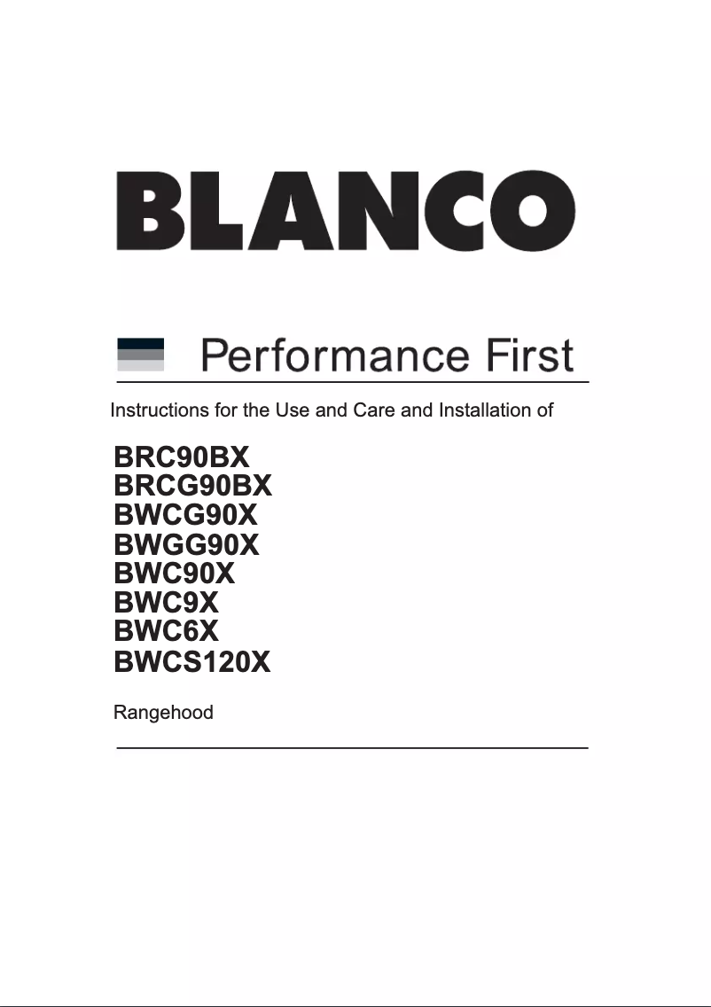 Page n°1 - Manuel utilisateur BLANCO BWGG90X