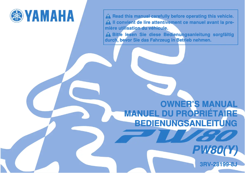 Page n°1 - Manuel utilisateur Yamaha PW80 (2008)