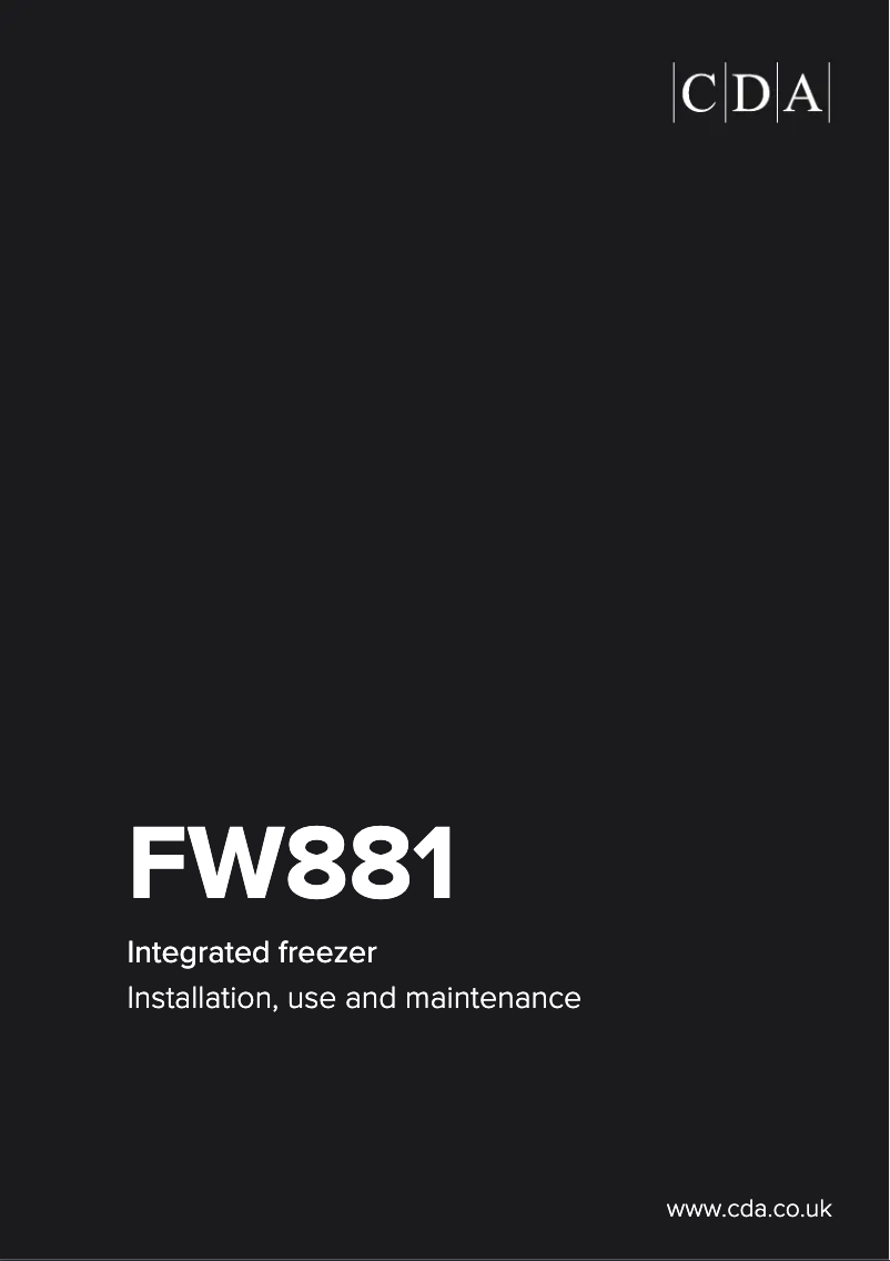 Page 1 of the manual User Manual CDA FW881