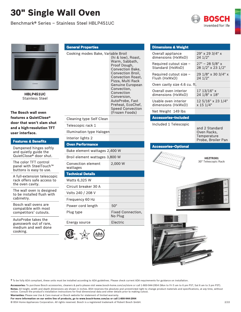 First page image of the manual for HBLP451UC