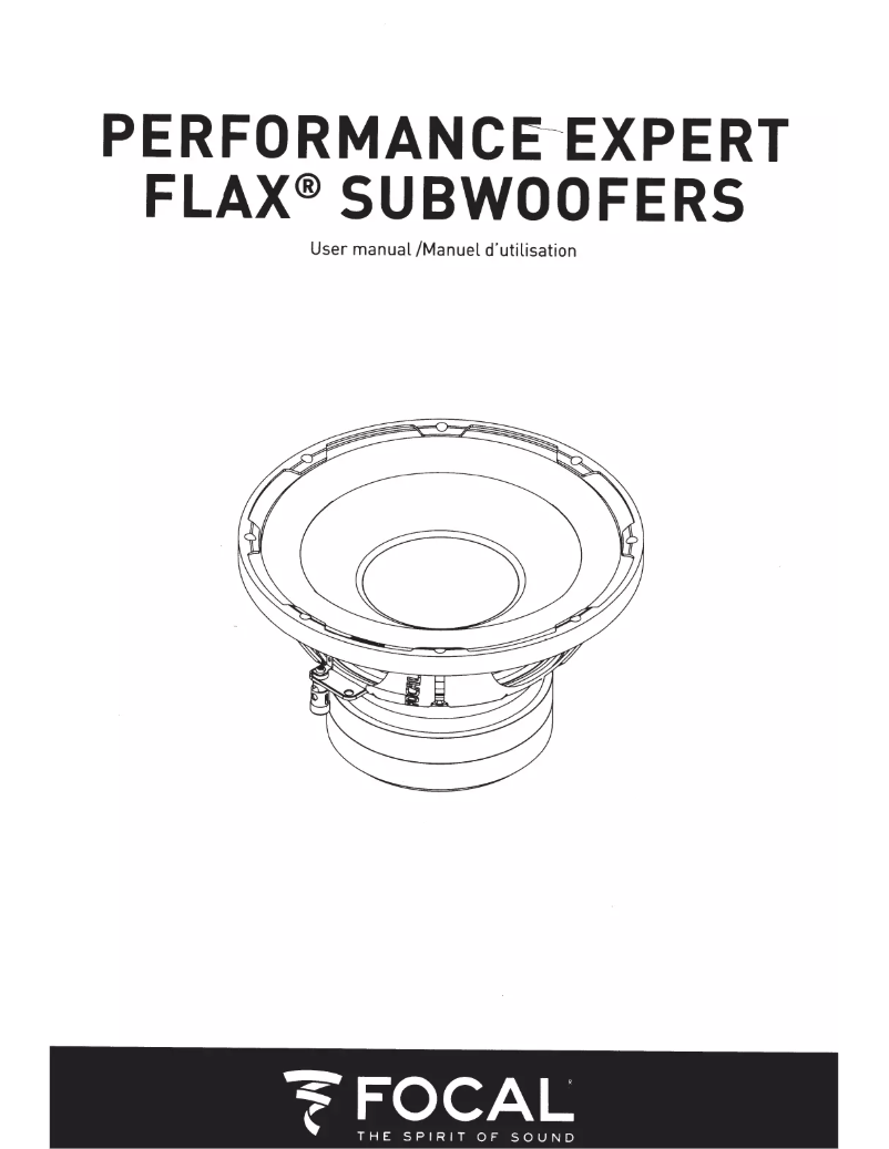 Page n°1 - Manuel utilisateur Focal Performance Expert Flax P 25F