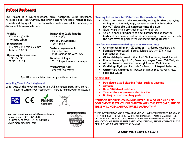 Image de la première page du manuel de l'appareil Its Cool