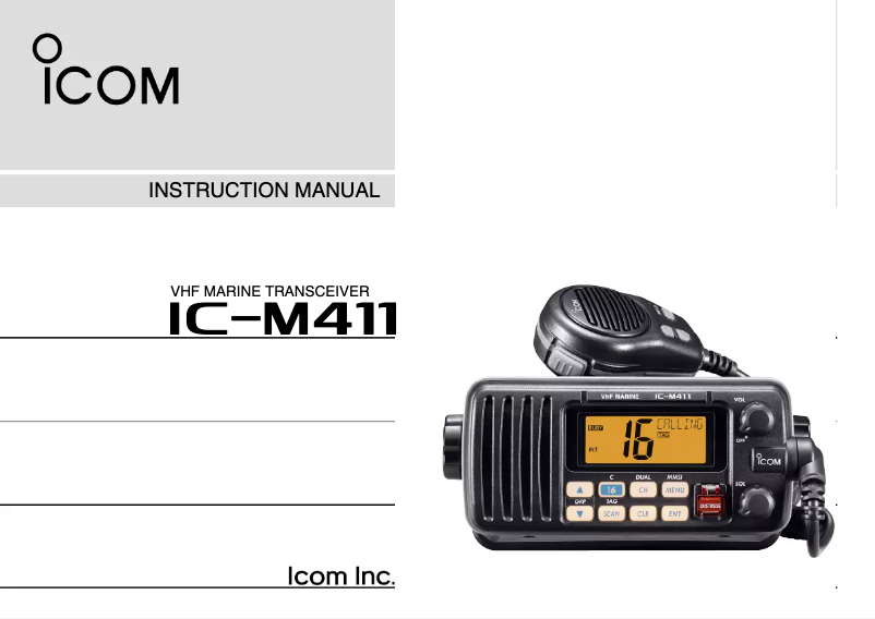 Page n°1 - Manuel utilisateur ICOM IC-M411