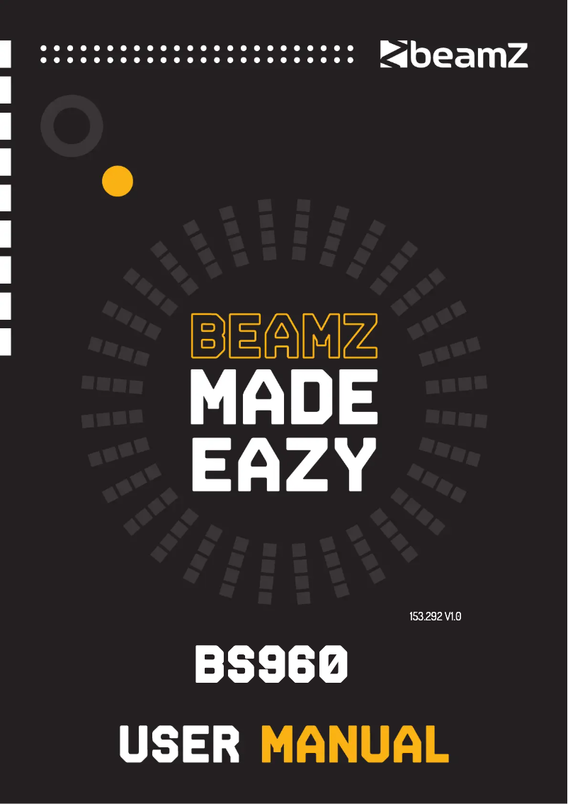 Page 1 of the manual User Manual BeamZ BS960