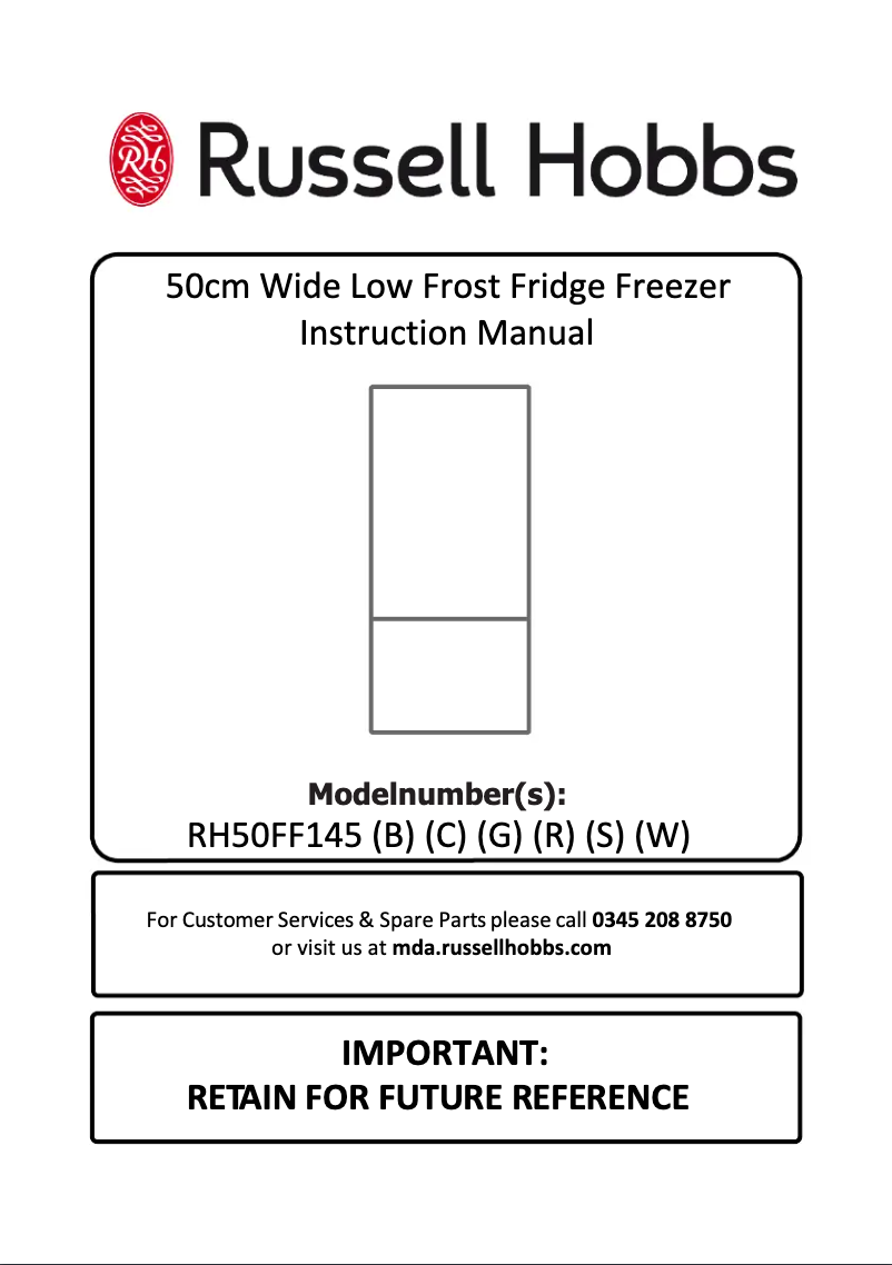 Page 1 de la notice Manuel utilisateur Russell Hobbs RH50FF145B