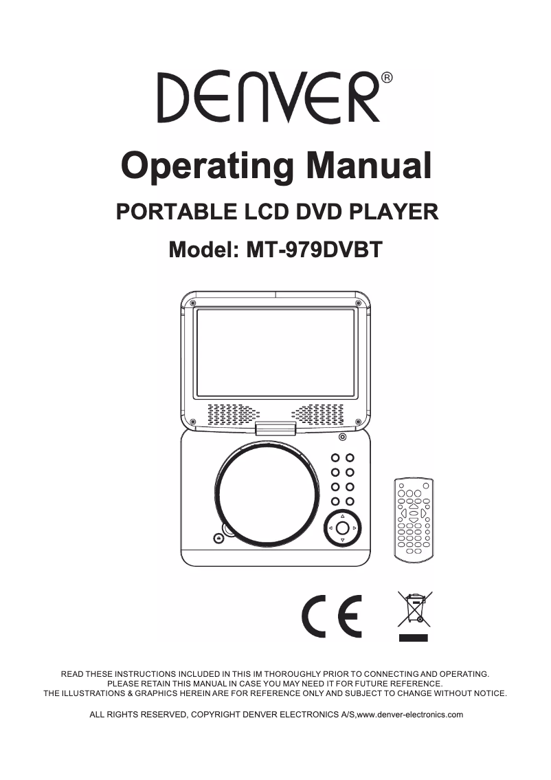 Page 1 de la notice Manuel utilisateur Denver MT-979DVBT