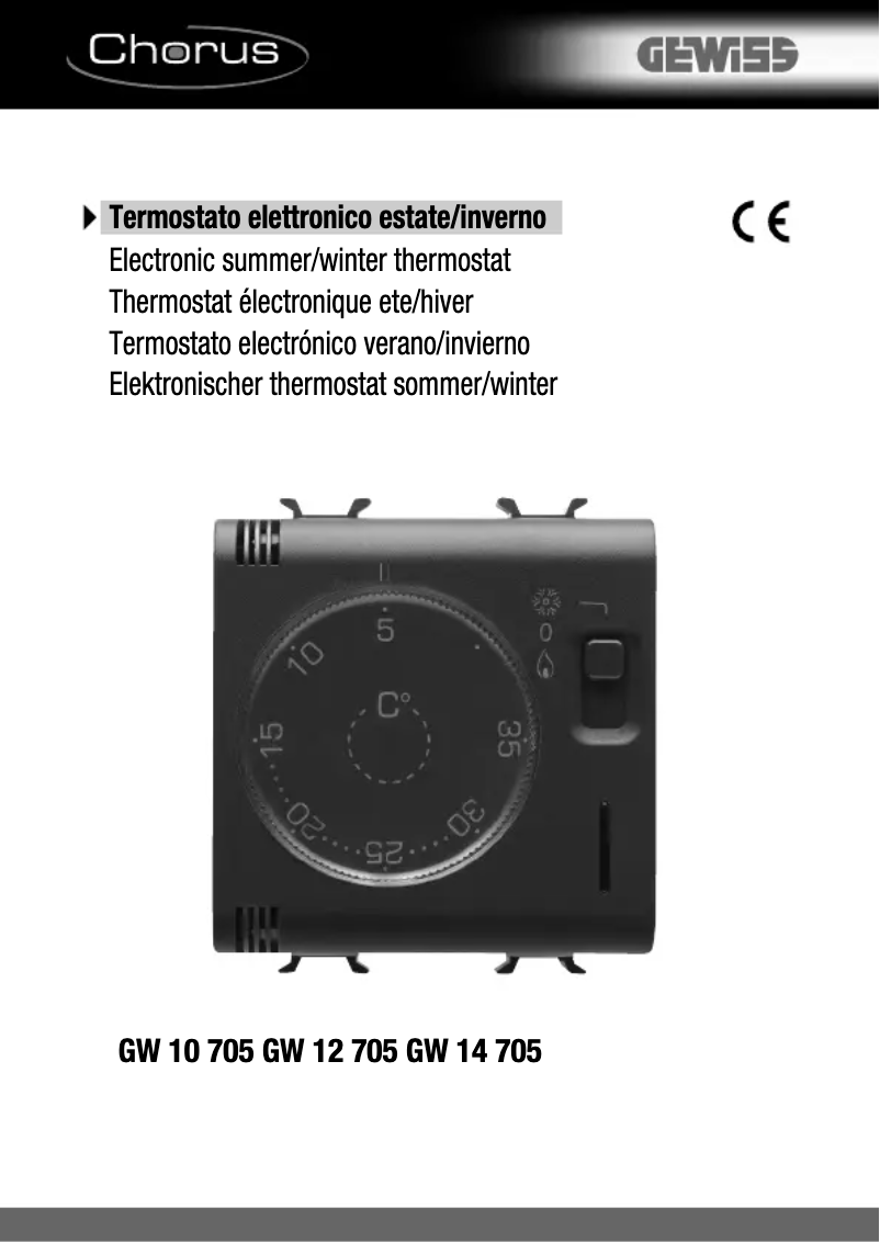 Page 1 de la notice Manuel utilisateur Gewiss GW12705