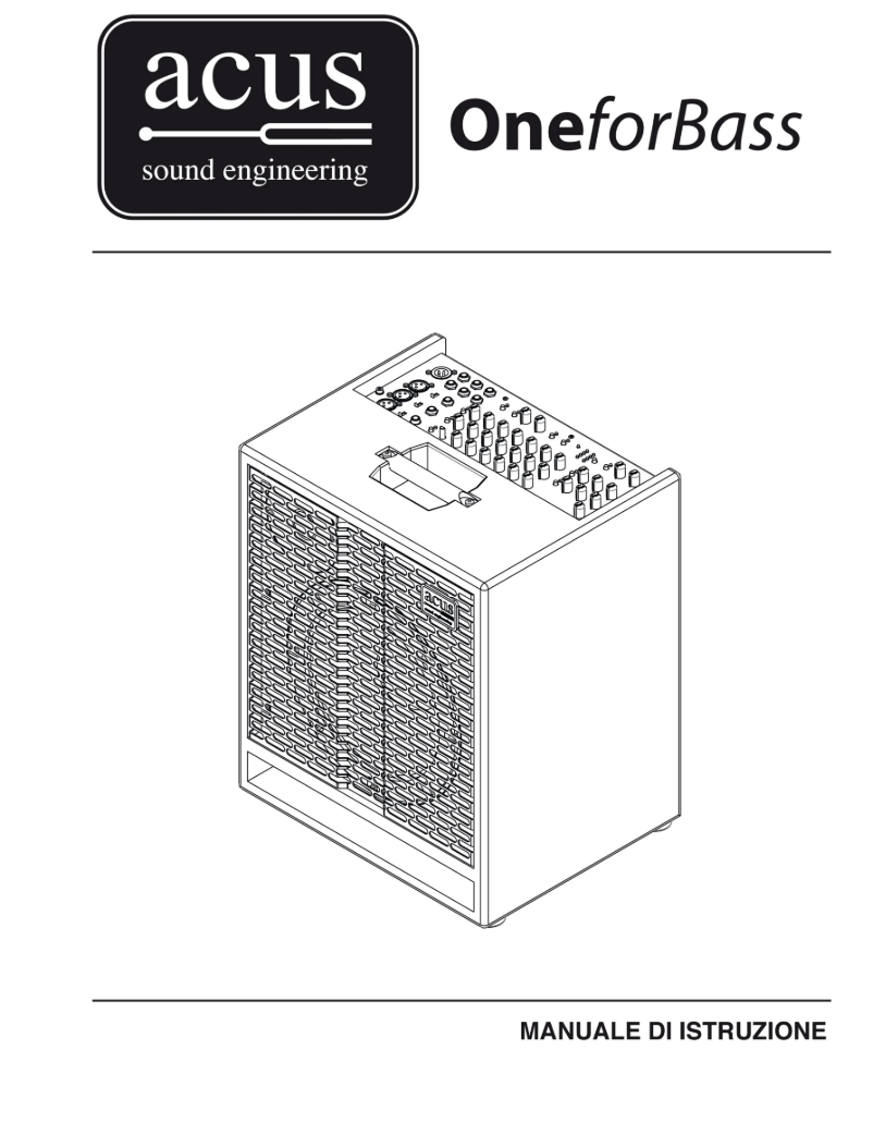 Page 1 de la notice Manuel utilisateur Acus One for Bass