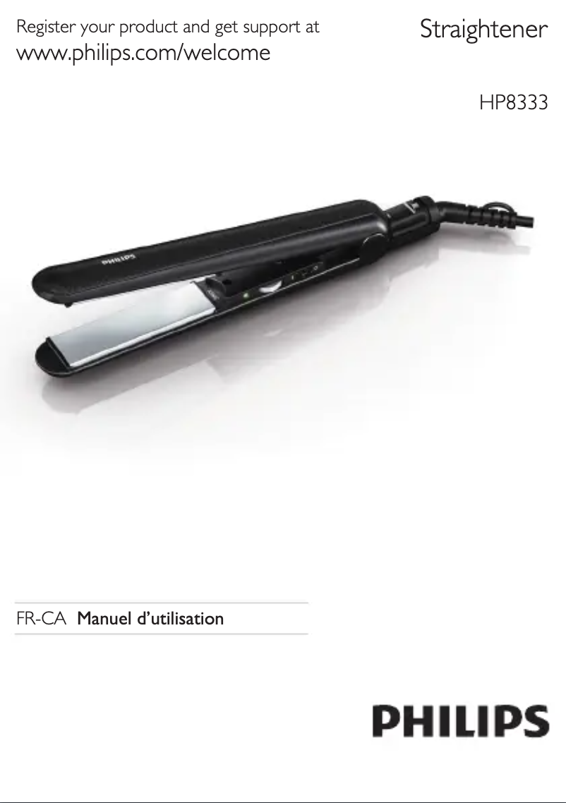 Page 1 de la notice Manuel utilisateur Philips Care SilkySmooth HP8333