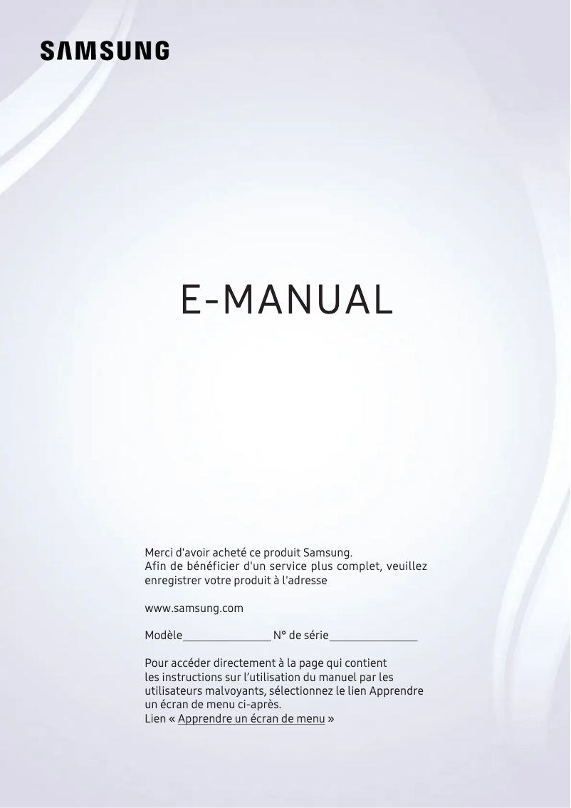 Image de la première page du manuel de l'appareil UE65MU7500U