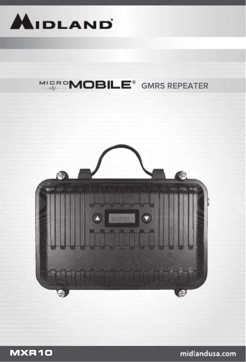 Page 1 de la notice Manuel utilisateur Midland MicroMobile MXR10