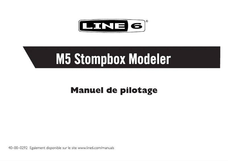 Page n°1 - Manuel utilisateur Line 6 M5 Stompbox Modeler
