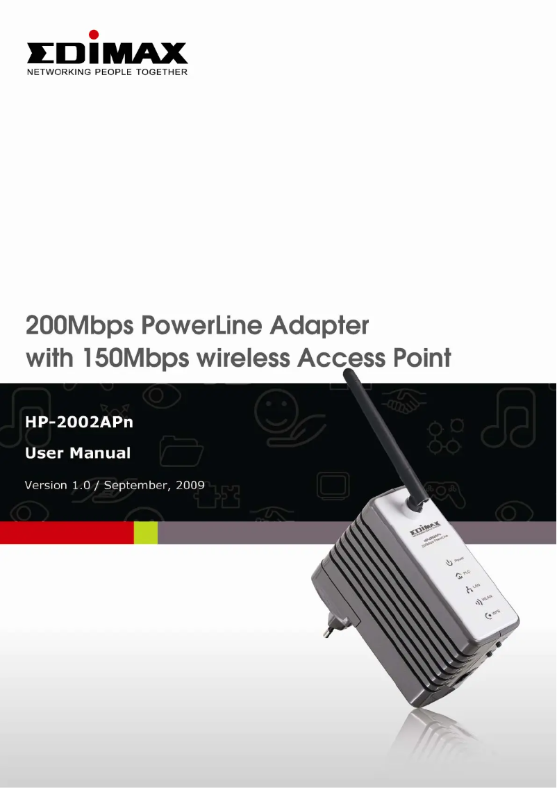 Page 1 de la notice Manuel utilisateur Edimax HP-2002APn
