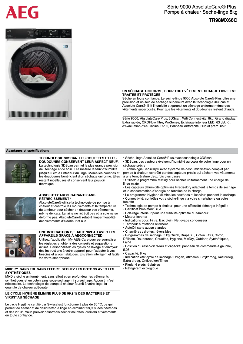 Image de la première page du manuel de l'appareil TR98MX66C