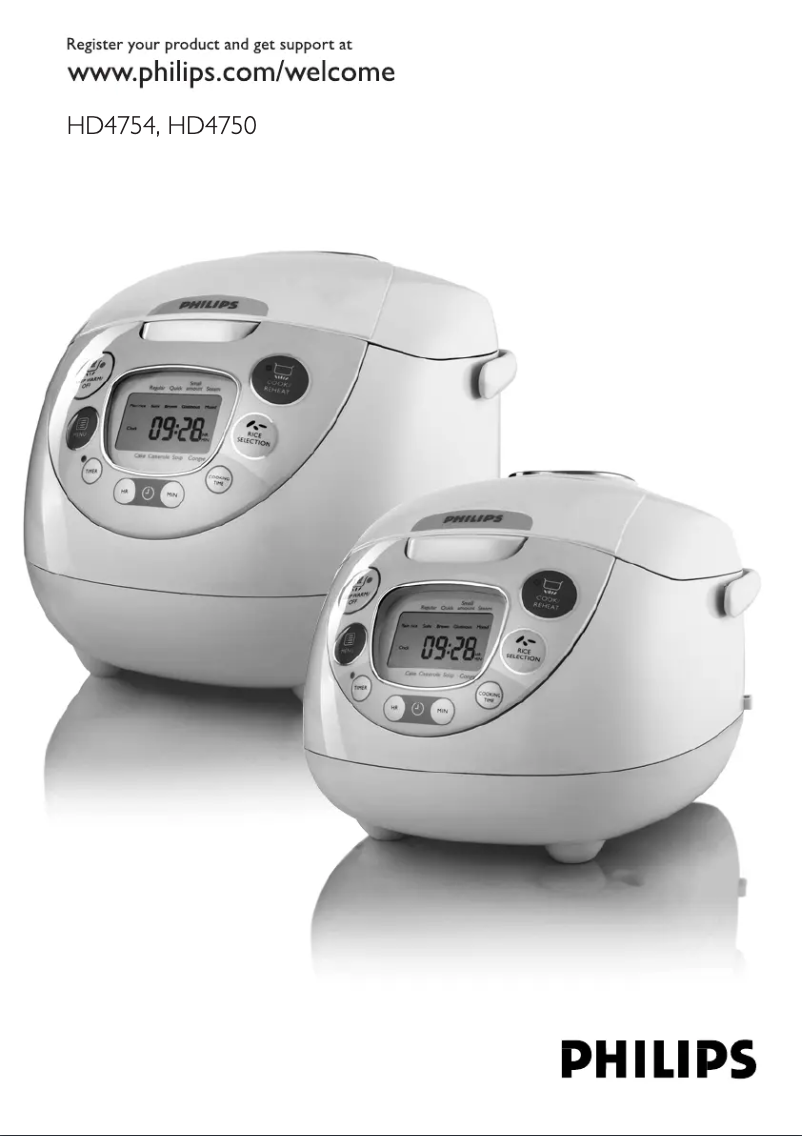 Page 1 de la notice Manuel utilisateur Philips HD4750