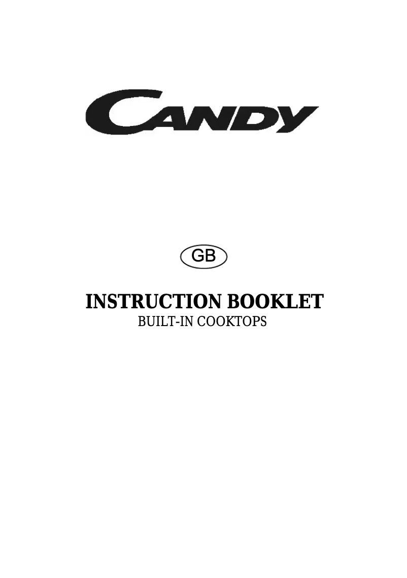Page n°1 - Manuel utilisateur Candy PG905AMX