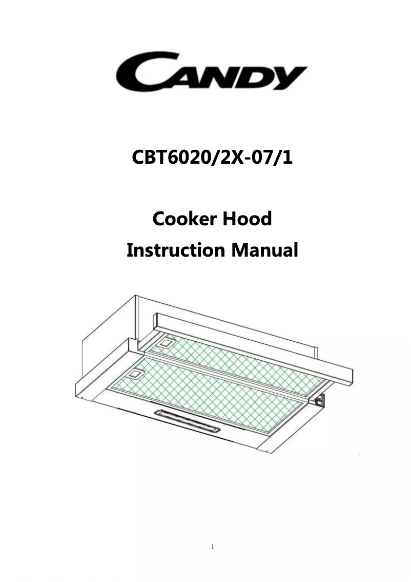 Page 1 de la notice Manuel utilisateur Candy CBT6020/2X-07/1