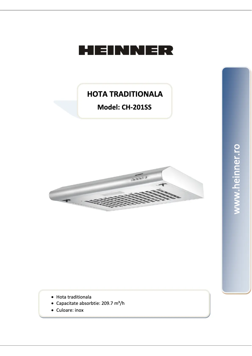 Página 1 del manual Manual de usuario Heinner CH-201SS