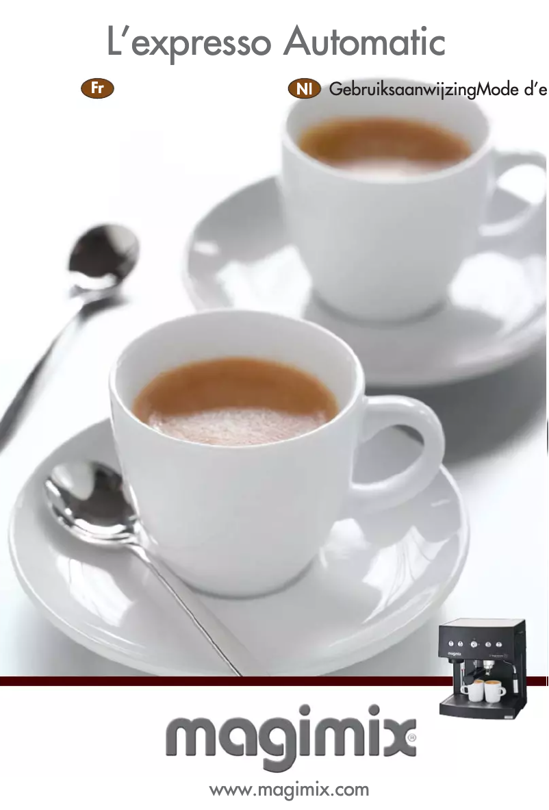 Page 1 de la notice Manuel utilisateur Magimix Lexpresso
