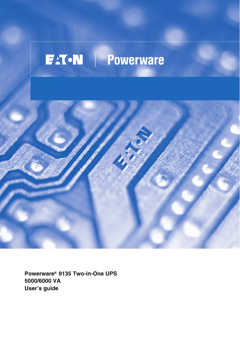 Page 1 de la notice Manuel utilisateur Eaton PW9135 5000 230V 3U