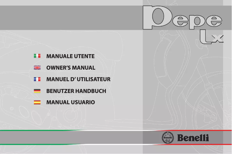 Page 1 of the manual User Manual Benelli Pepe LX 50 (2008)