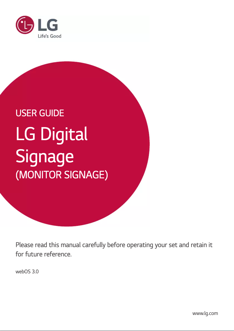 Página 1 del manual Manual de usuario LG 49SM5C-B