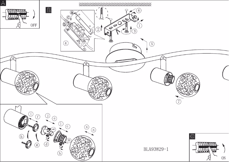 Page 1 de la notice Manuel utilisateur Eglo Basento