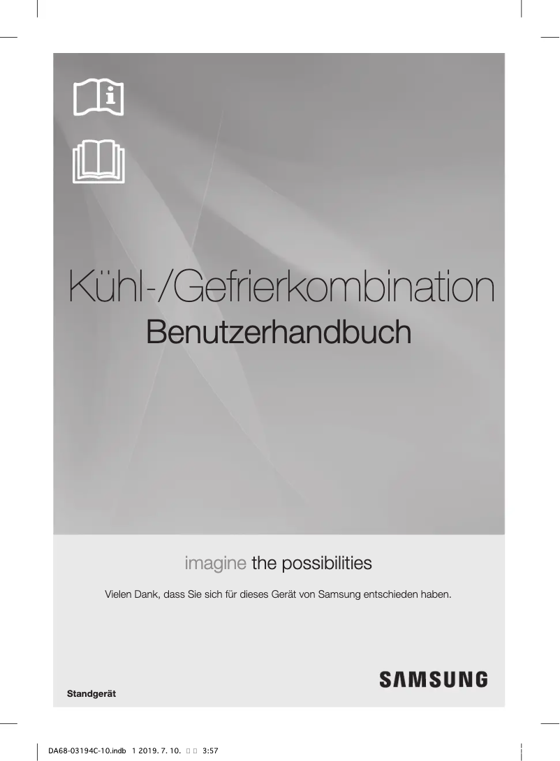 Page n°1 - Manuel utilisateur Samsung RF56J9041SR