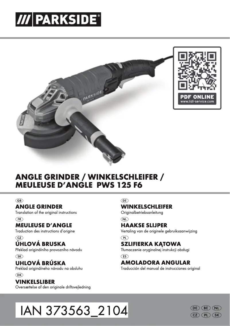 Page n°1 - Manuel utilisateur Parkside PWS 1010
