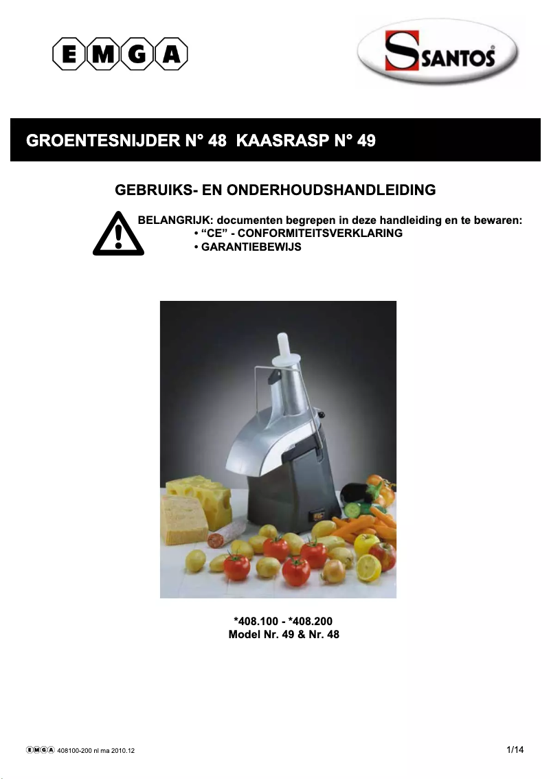 Image de la première page du manuel de l'appareil N° 49