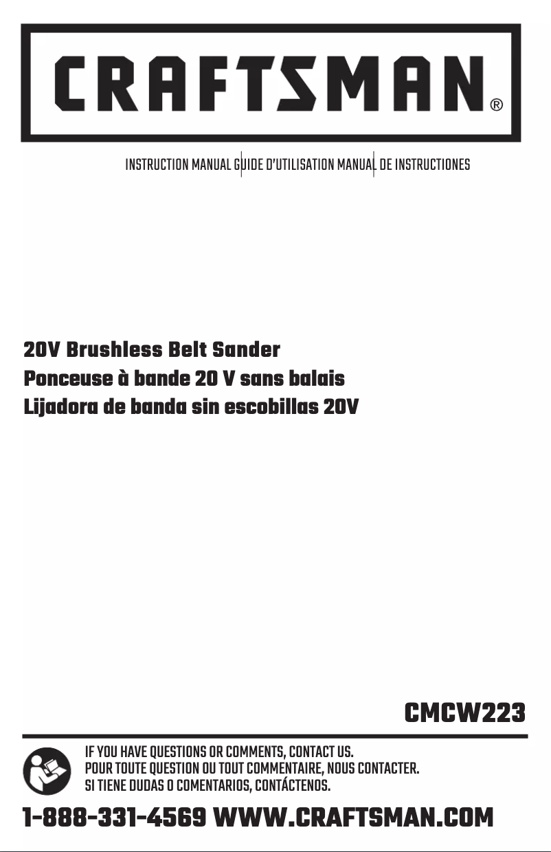 Page 1 of the manual User Manual Craftsman CMCW223