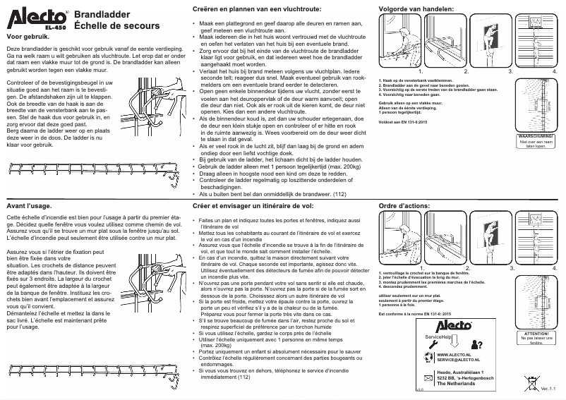 Page 1 de la notice Manuel utilisateur Alecto EL-450