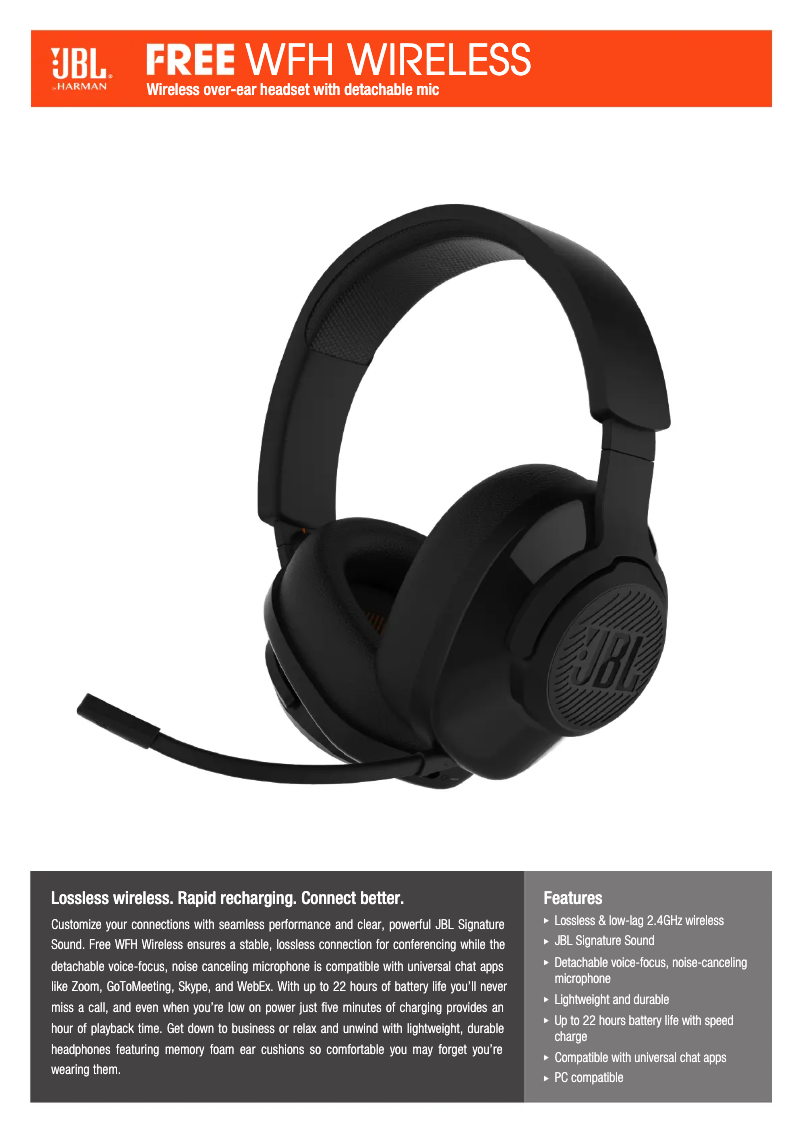 Image de la première page du manuel de l'appareil Free WFH Wireless