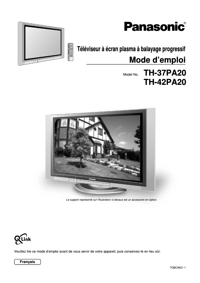 Página 1 del manual Manual de usuario Panasonic Viera TH-37PA20E