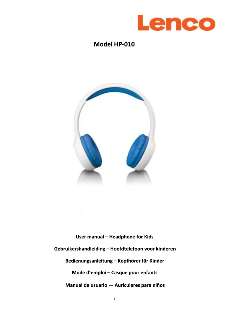 Image de la première page du manuel de l'appareil HP-010