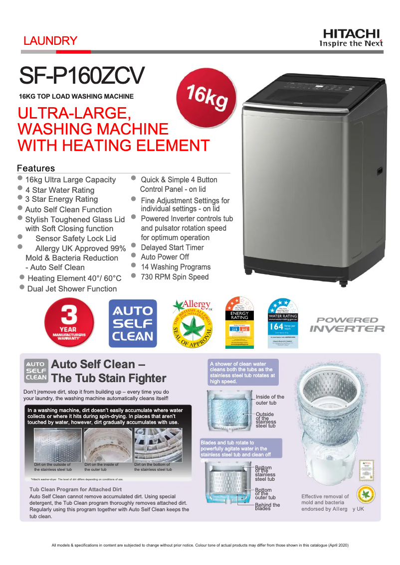 Image de la première page du manuel de l'appareil SF-P160ZCV