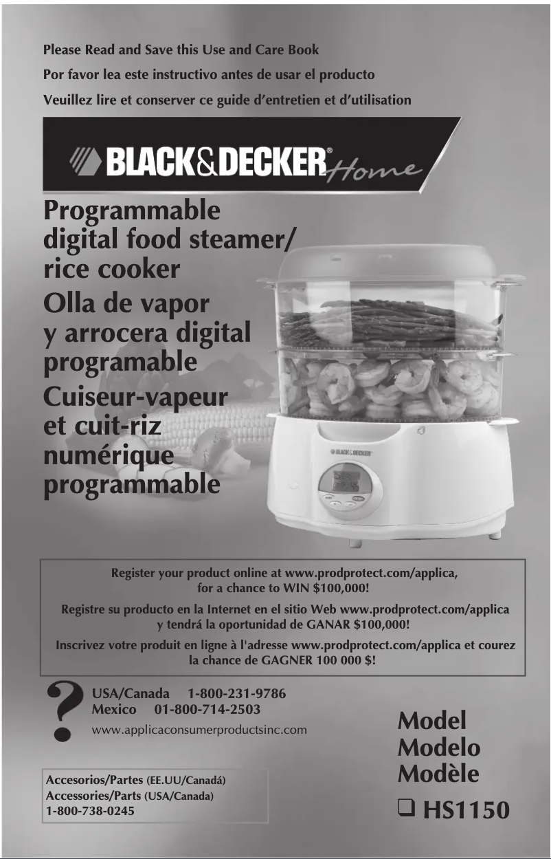 Page 1 de la notice Manuel utilisateur Black & Decker HS1150