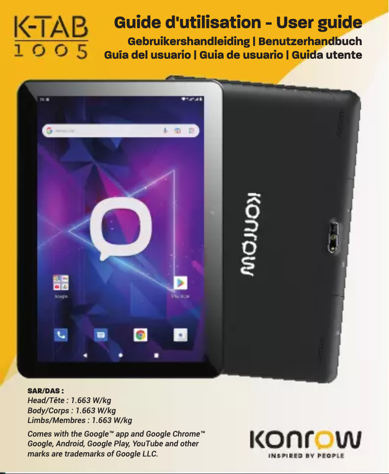 Página 1 del manual Manual de usuario Konrow K-Tab 1005
