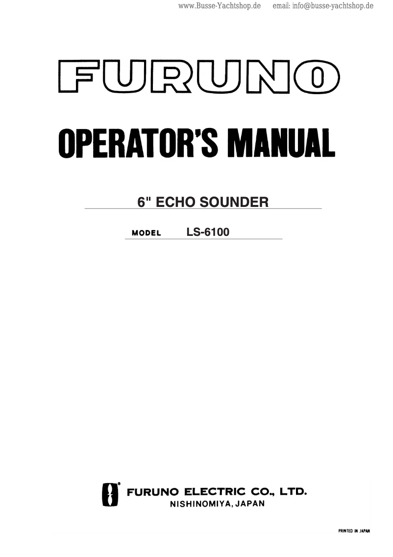 Image de la première page du manuel de l'appareil LS-6100