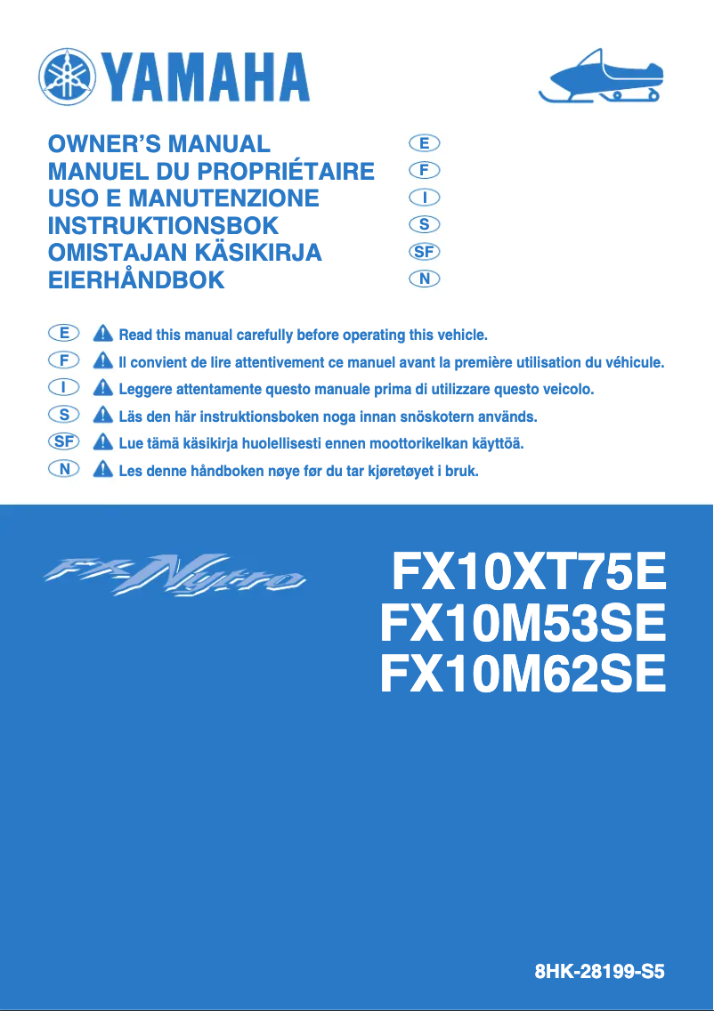 Page 1 de la notice Manuel utilisateur Yamaha FX Nytro M-TX 153 (2014)