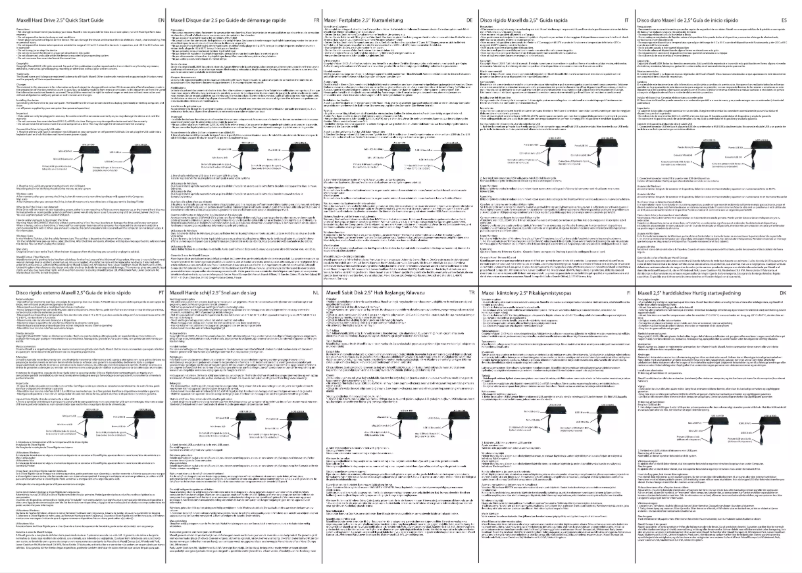 Page 1 de la notice Manuel utilisateur Maxell E-Series 500GB