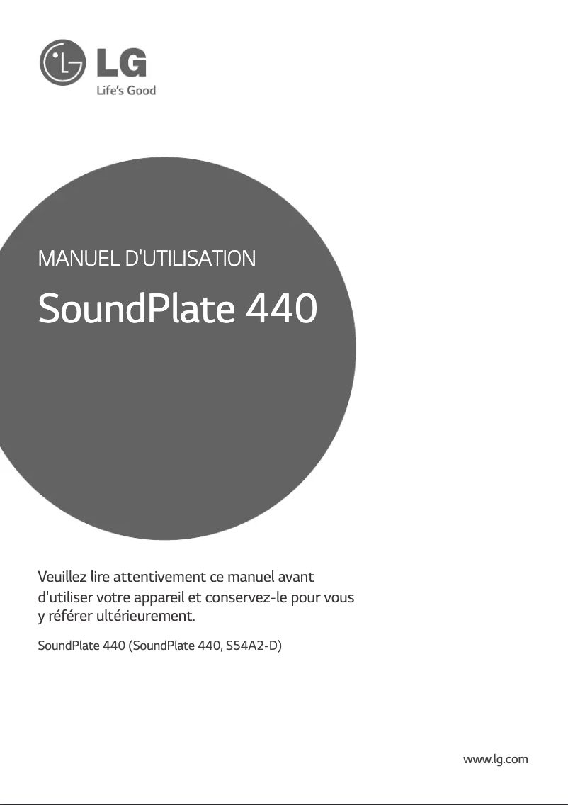 Página 1 del manual Manual de usuario LG LAP440
