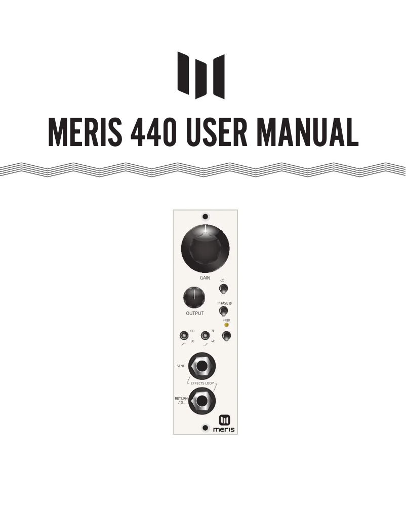 Image de la première page du manuel de l'appareil 440