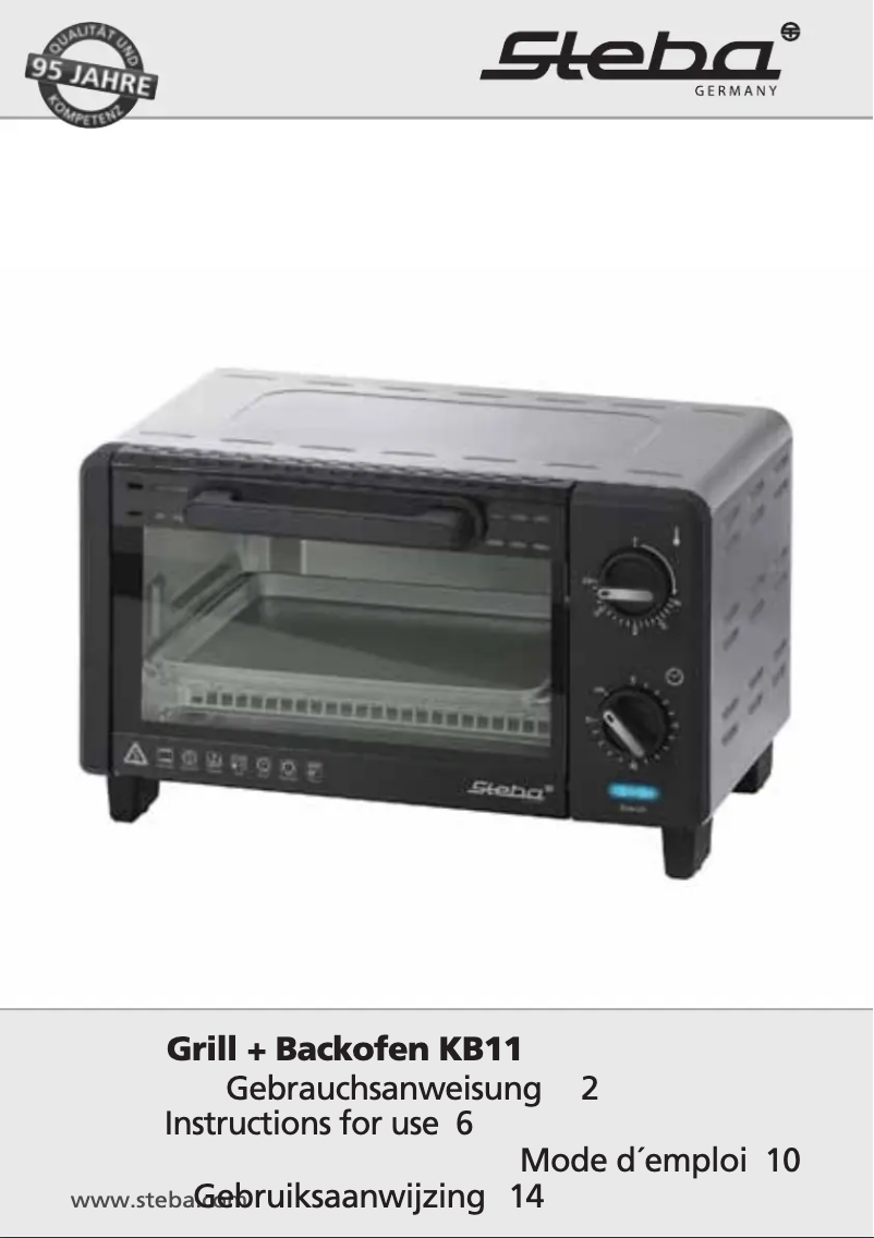 Page 1 de la notice Manuel utilisateur Steba KB 11