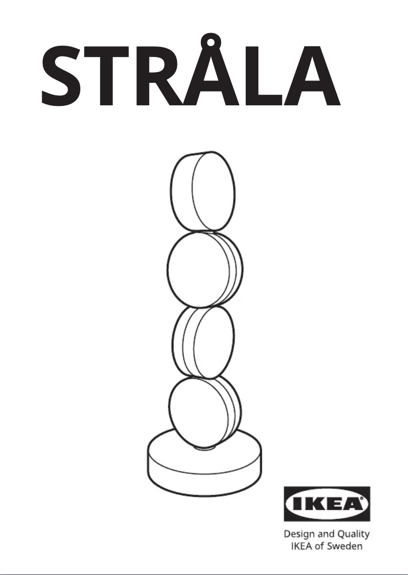 Page 1 de la notice Manuel utilisateur Ikea STRÅLA 105.628.63