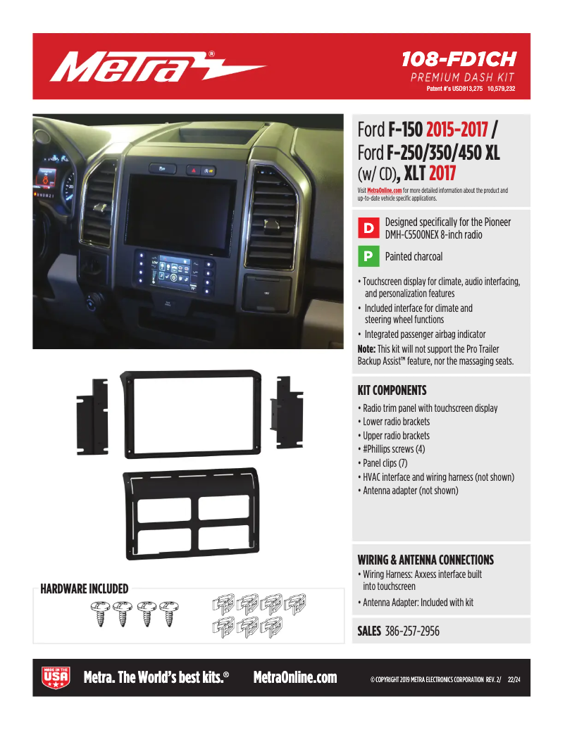 Page 1 de la notice Fiche technique AXESS 108-FD1CH