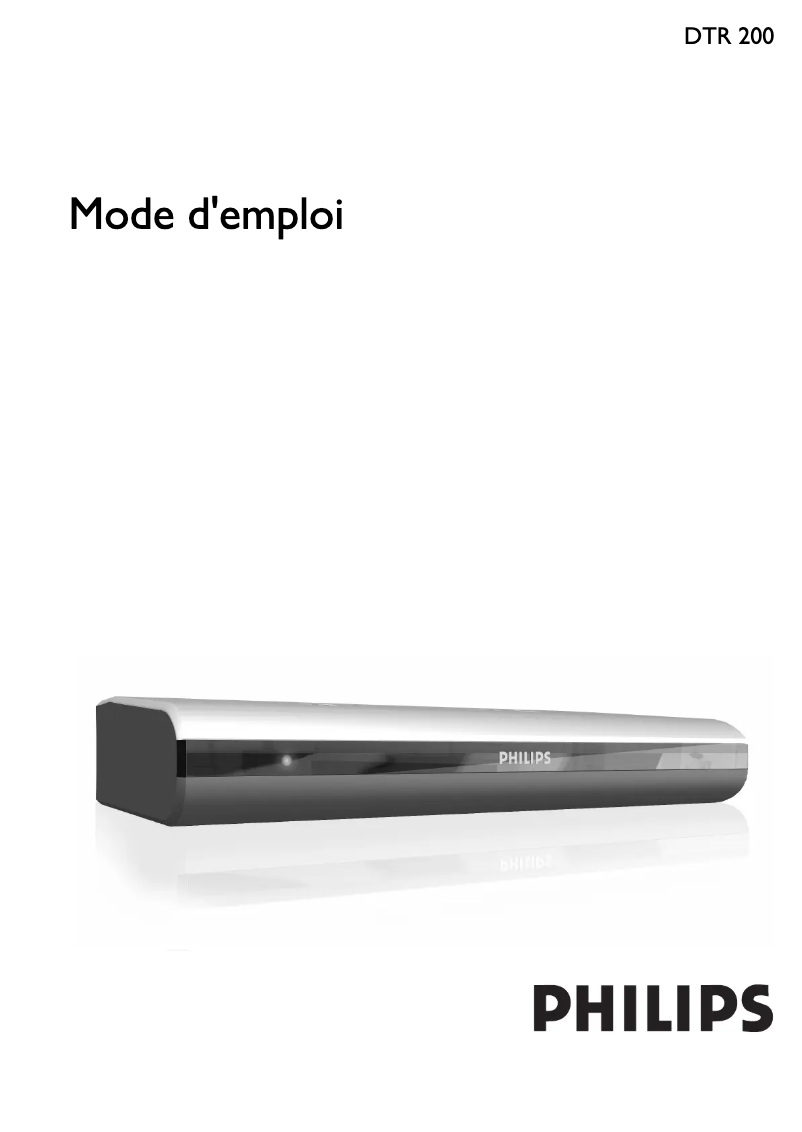 Page n°1 - Manuel utilisateur Philips DTR200