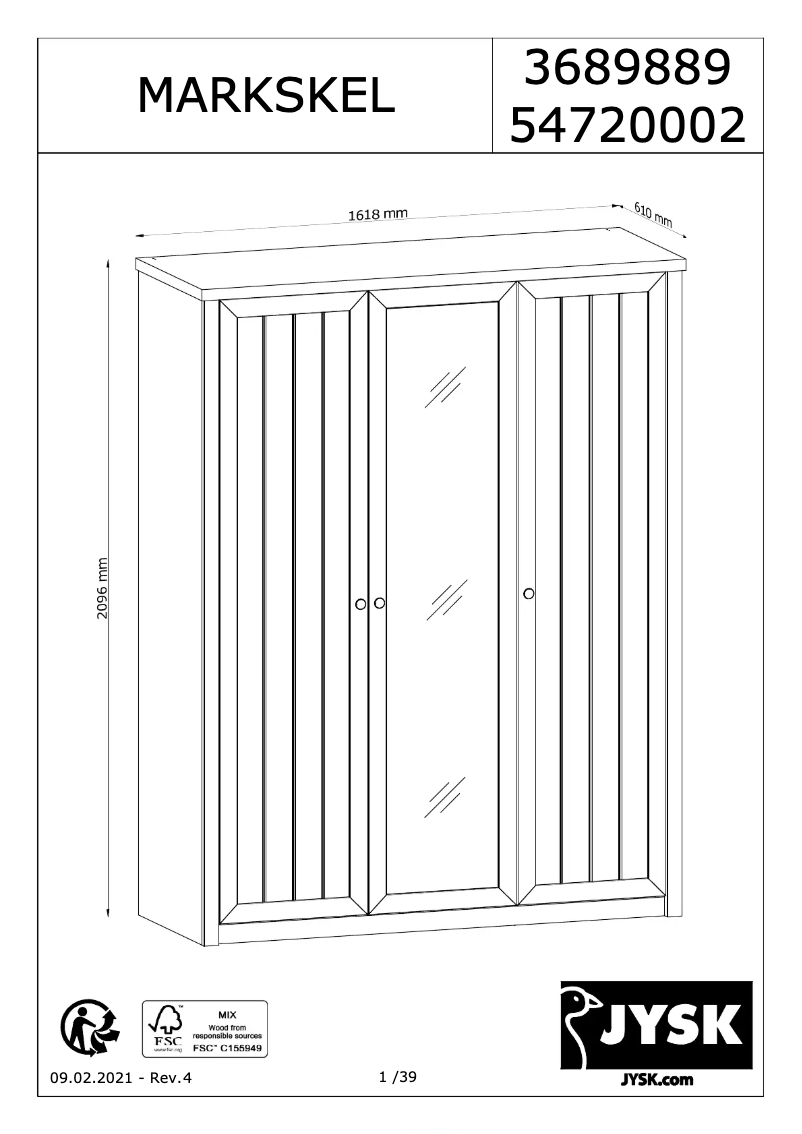 Image de la première page du manuel de l'appareil MARKSKEL 162x210