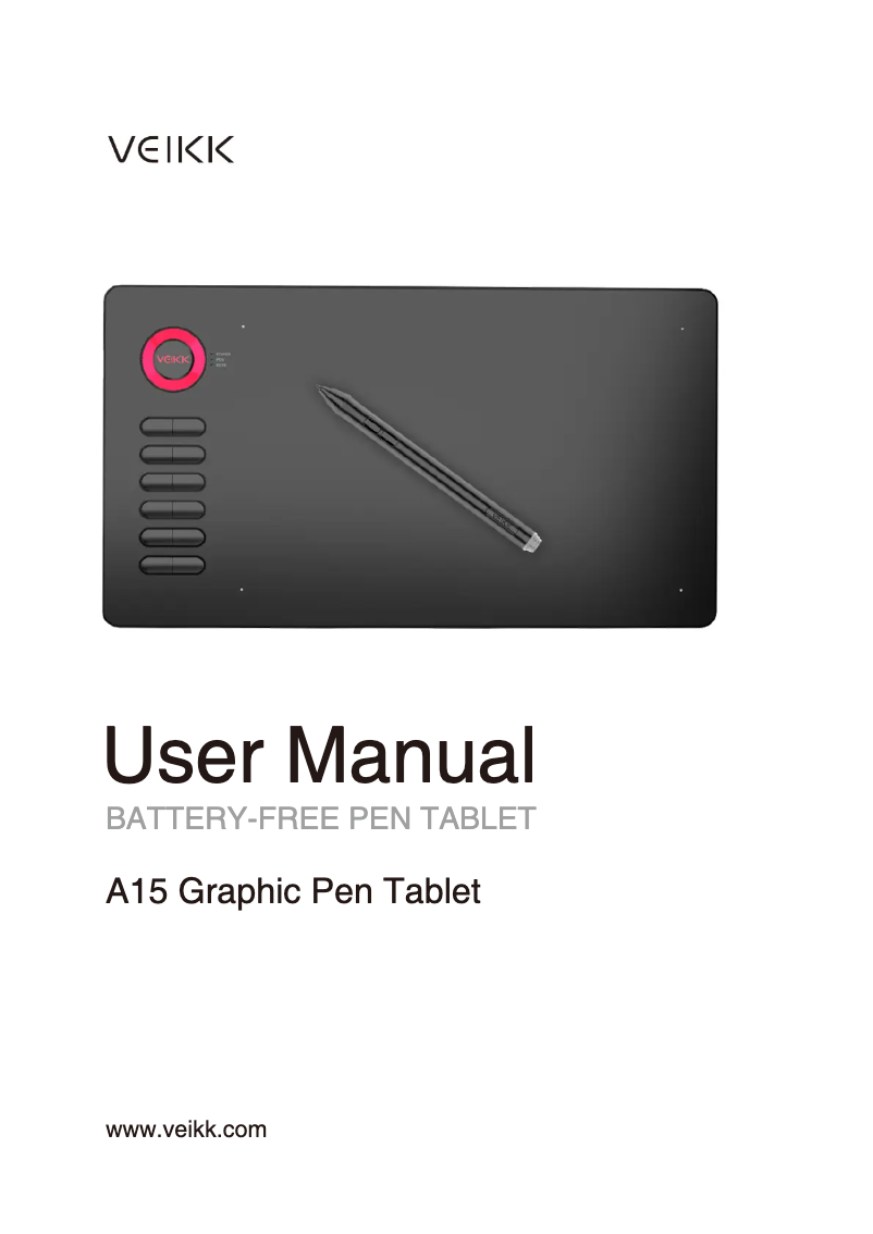 Image de la première page du manuel de l'appareil A15